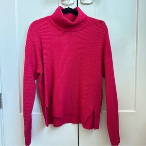 Abercrombie Classic Easy Turtleneck Sweater - Hot Pink - EUC